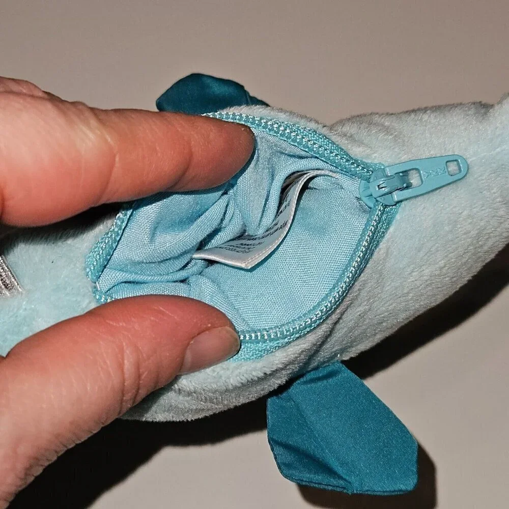 Gymboree Seaside Stroll Blue Seahorse Plush Wristlet Coin Purse Stuffed Toy